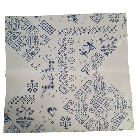 Snowball 14 Completed Quilting Blocks 10" Nordic Design Cotton Fabric Squares - Picture 6 of 16